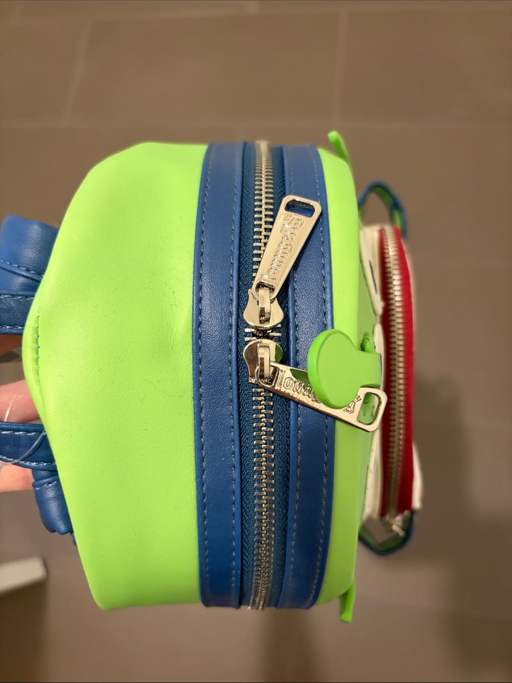 Disney Pixar Alien Pizza Planet Loungefly Backpack - Green/Blue - Picture 6 of 7